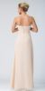 Strapless Pleated Overlap Bust Long Bridesmaid Dress back